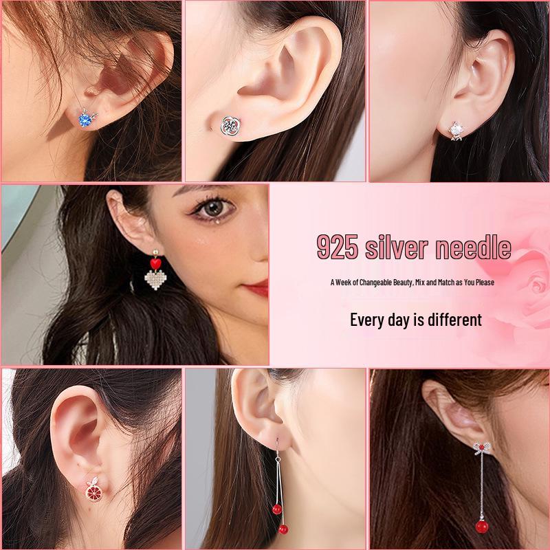 S925 Silver Needle Weekly Stud & Long Tassel Butterfly Earrings – Christmas/New Year Gift for Her
