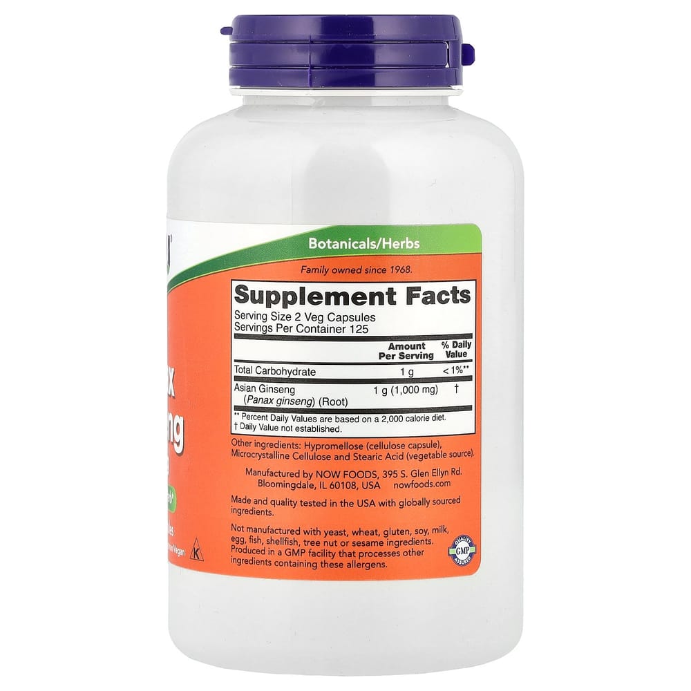 Now Foods Ginseng-Extrakt Vegetarische Kapseln 250 Stück