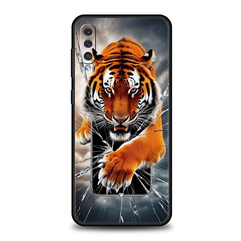 Phone Case for Samsung Galaxy A56 A36 A26 A16 A06 A54 A42 A34 A24 A22 A20 A12 A40 A50 5G Soft TPU Shell Cartoon Tiger Pattern