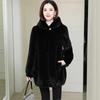 Womemn Faux Fur Coat Women Sheep Shearing Fall Winter Granular Velvet Korean Coat Short Faux Fox Fur Collar Hooded Coat Female