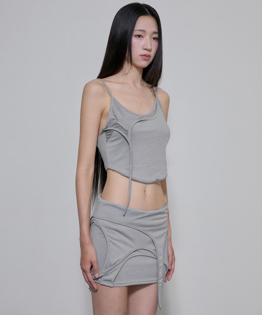Peulleeoeob 4-Layered Skirt (Fl-268_Gray)