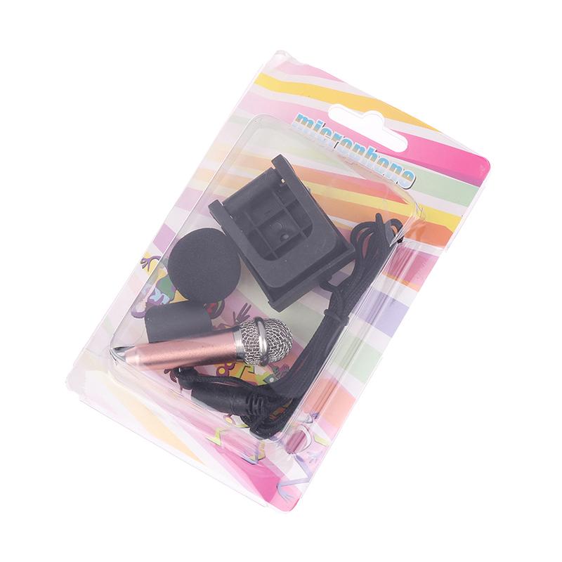 

1Pc 3.5Mm Mini Microphone With Stand Stereo Studio Mic For Smart Phone Laptop Desktop Handheld Microphone Portable Mini Mic золотой