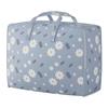 1pc Print Zipper Quilt Storage Bag Zipper Large Capacity Packing Bag Double Handle Moisture-proof Clothes Quilt Storage Bag