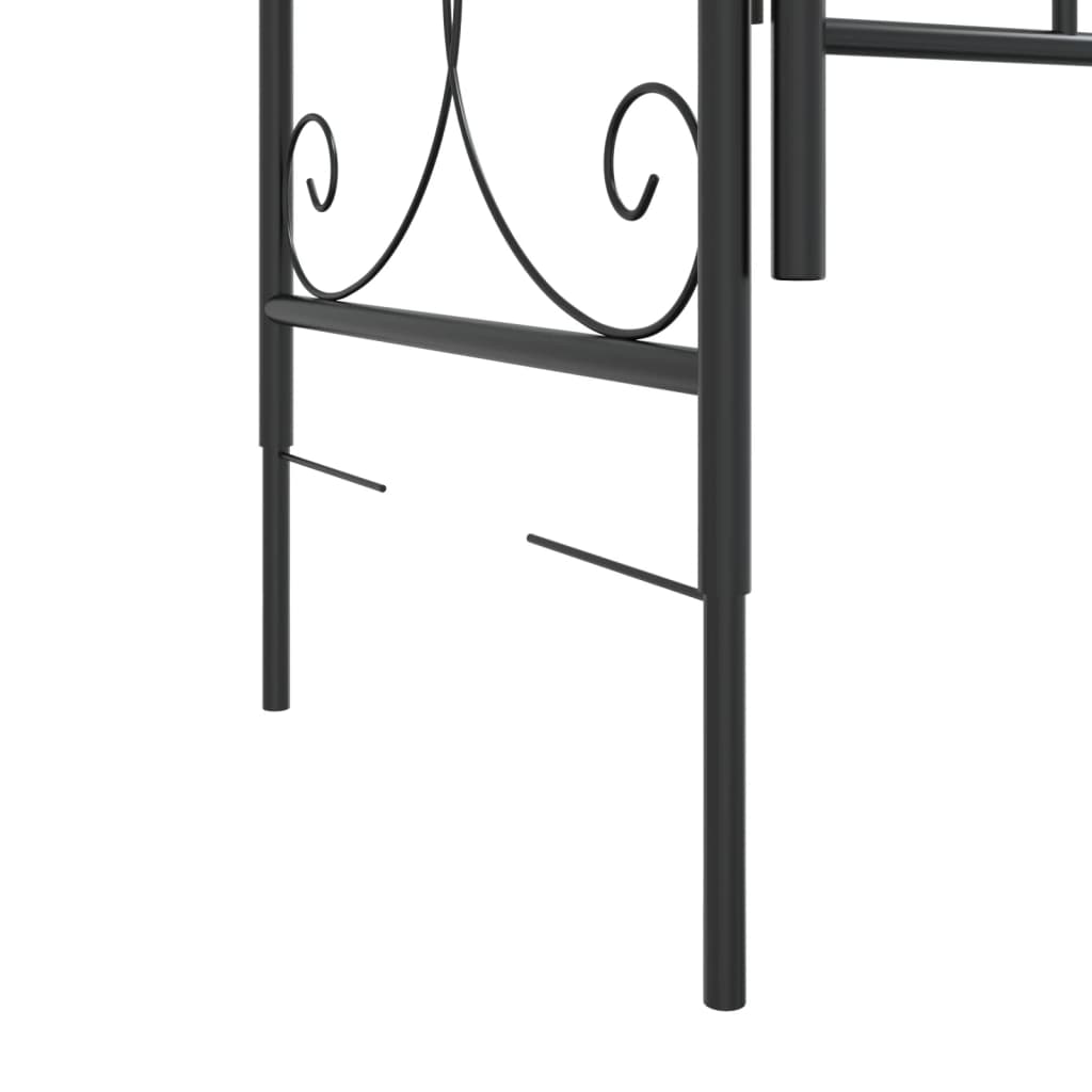 Arco da Giardino con Cancello Nero 108 x 45 x 235 cm Acciaio