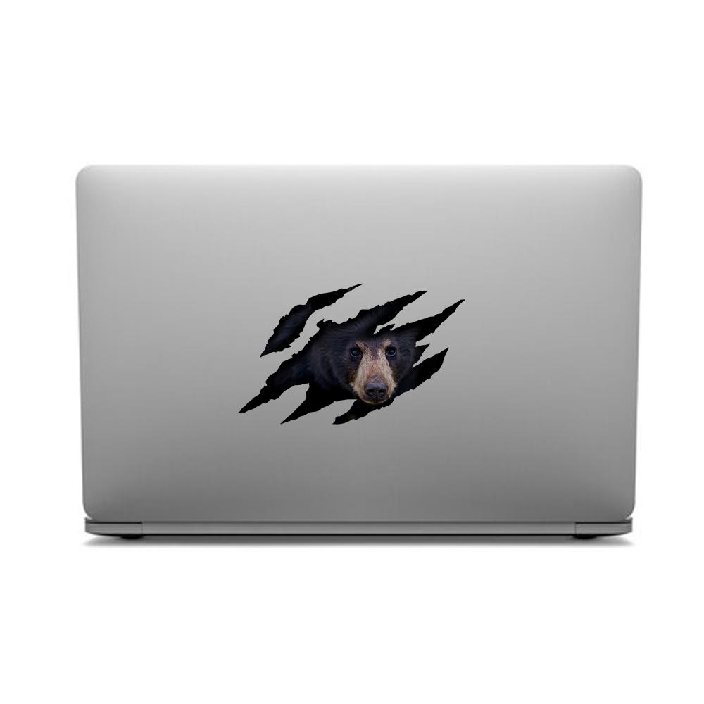 1PC 2D Flat Stickers Bear Animal Car Stickers Luggage Refrigerator Wall Stickers Laptop Toilet Stickers