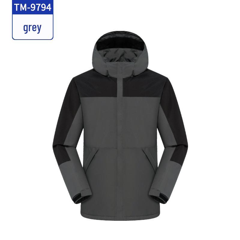 Autumn/Winter Waterproof Custom Logo Hooded Color Block Mountaineering Windbreaker Jacket