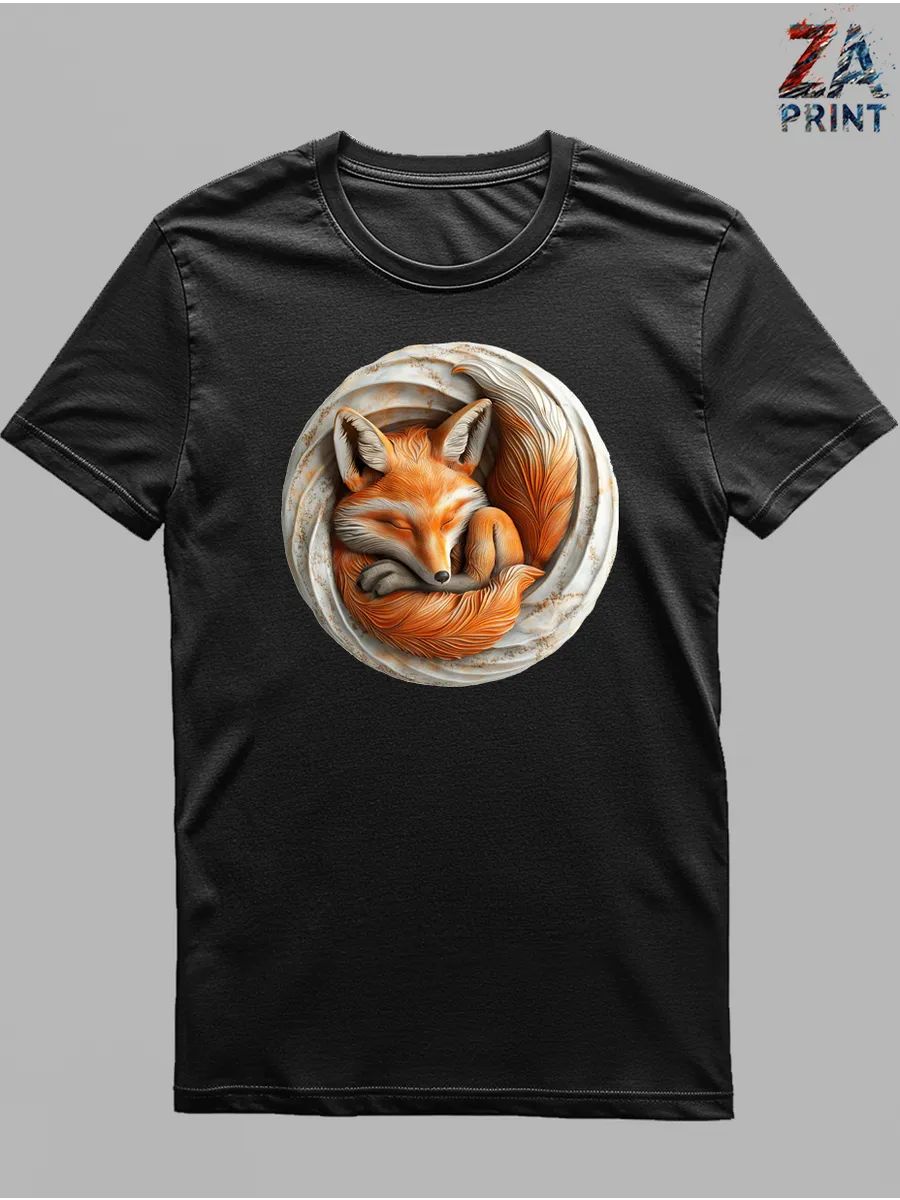 Fox print T-shirt 2XL