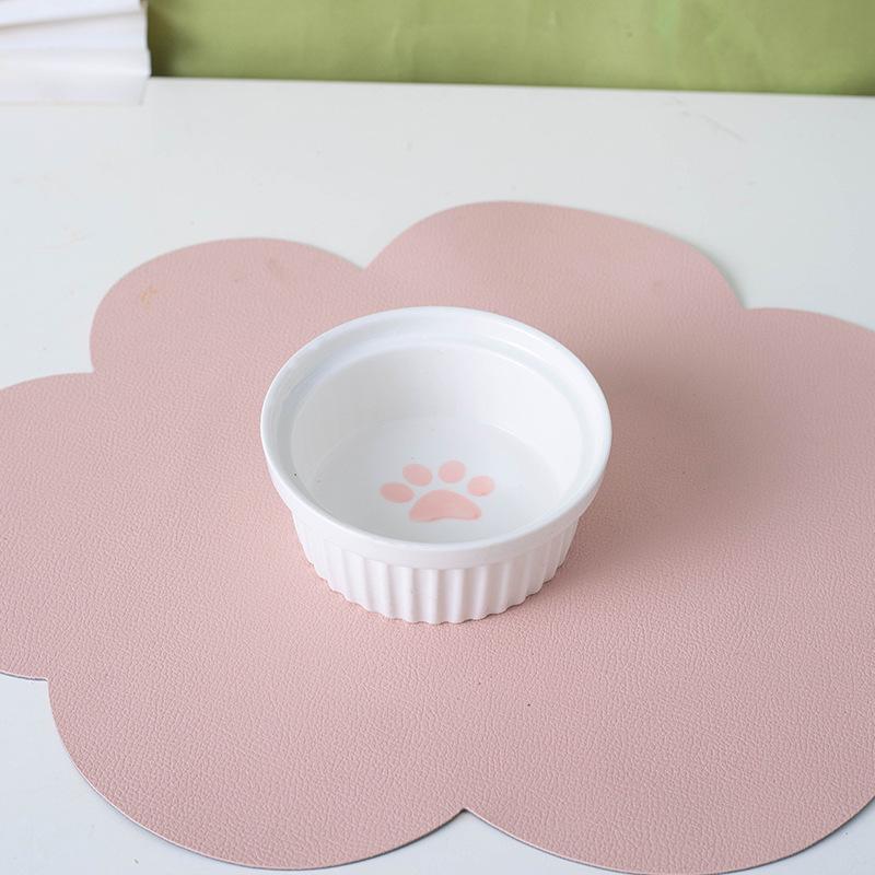 Наклонная керамическая миска для питомца: Защита шеи, двойная миска с защитой от проливания для корма и воды кошки/собаки