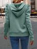 Women's 2024 Autumn/Winter Stacked Collar Hooded Solid Pullover Sweatshirt
