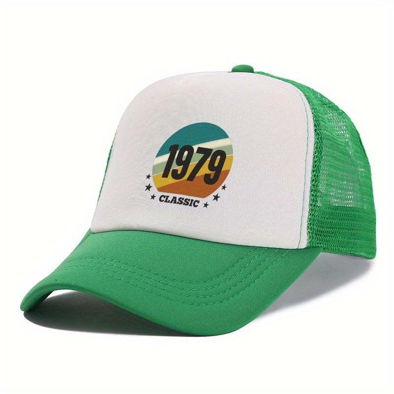 Classic Birthday Retro Trucker Hat Unisex Adjustable Polyester Mesh Snapback for Casual Outdoor Wear