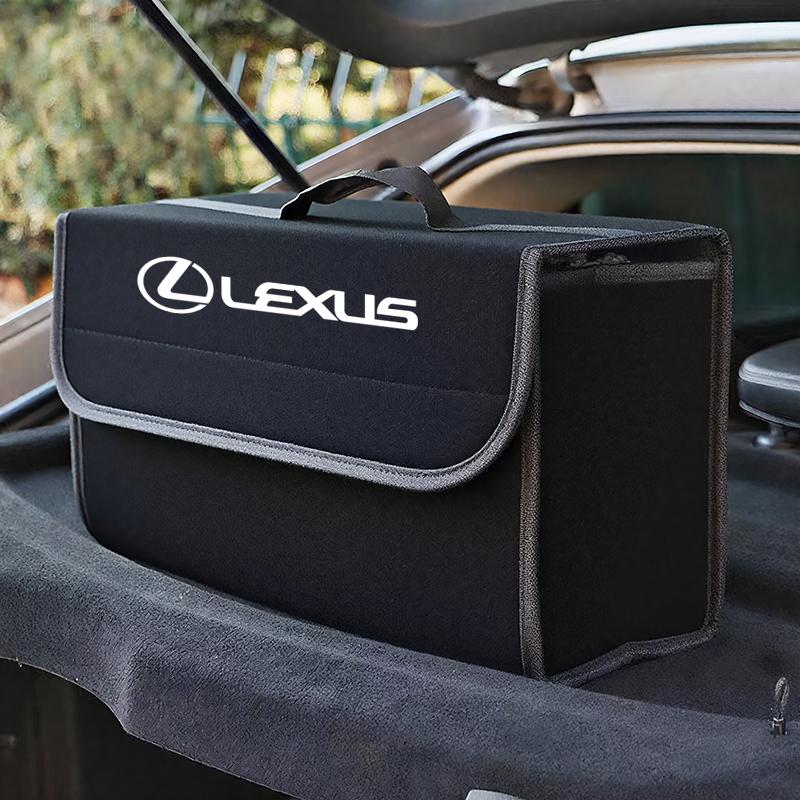 High-Capacity Felt Cloth Car Trunk Storage Box Acc sori For Lexus F SPORT RX NX LS UX LM LX GX LC RZ IS CT GS RC HS SC TX ADR1