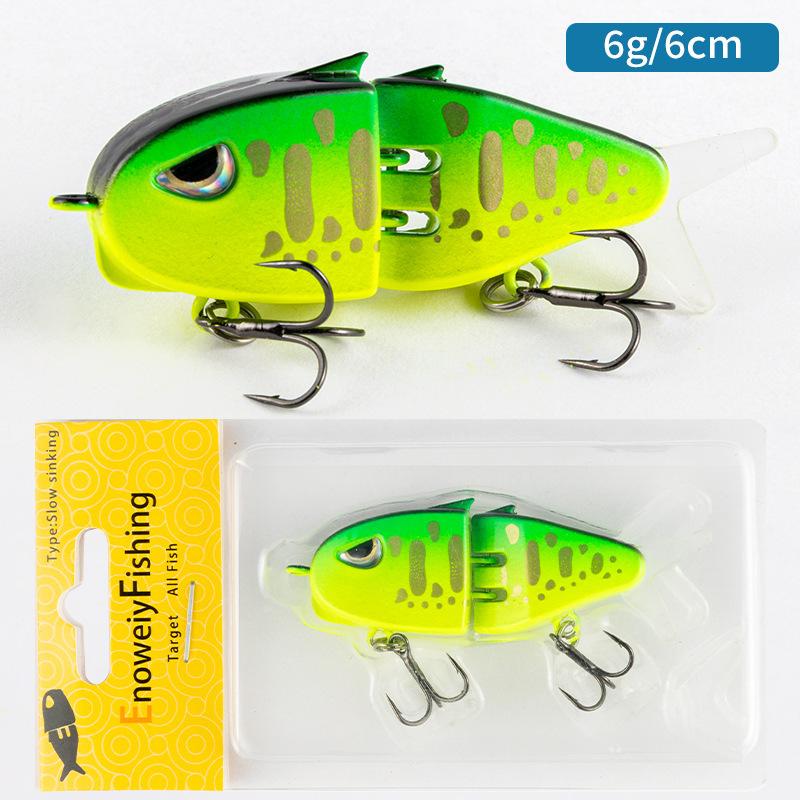 1PCS MM60 Fishing Lure Slow Sinking Swimbait Realistic Jointed Bait 3D Eyes PVC Material for Bass & Predator Fishing Gear