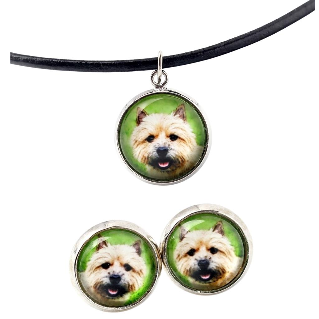 Norwich Terrier – Jewelry with your photo box, set of necklace and earrings | Art-Dog