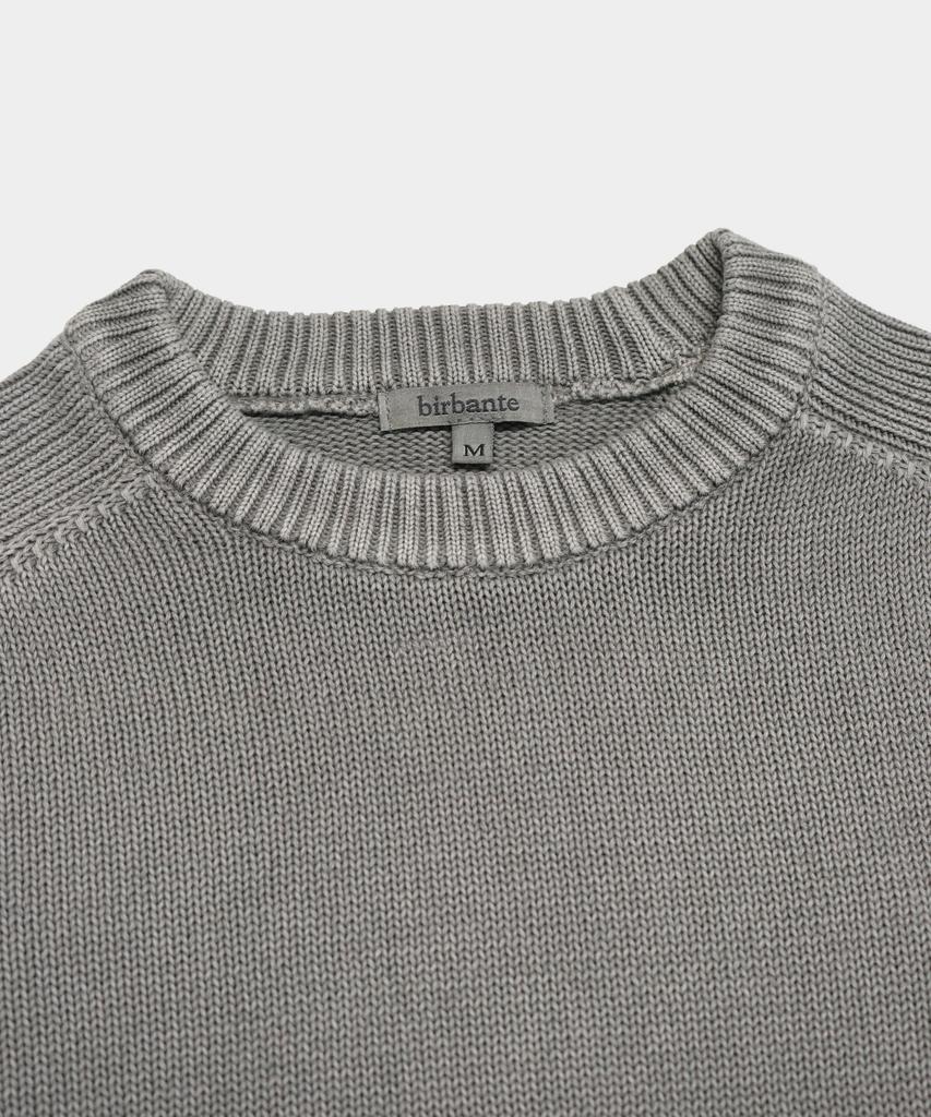 BIRBANTE Garment-Dyed Washable Round Knit - Grey