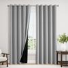 Blackout Curtain for Living Room Polyester Pongee Grommet Thermal Insulated Light Blocking Curtain Drape for Patio French Door