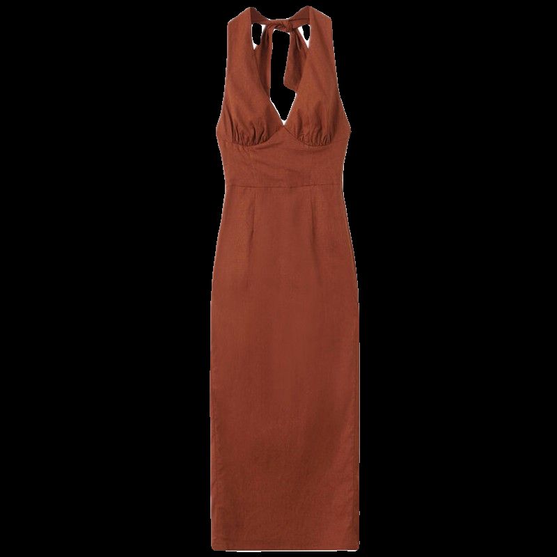 Fashion Style 2024 Summer New Women's Clothing Hanging Collar Stylish Silm Dress 2197729 658