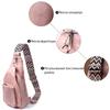 Women's Bag with an Accent On a Textile Strap Made of Smooth Eco-leather VINTAGE Bag 22772 Pink