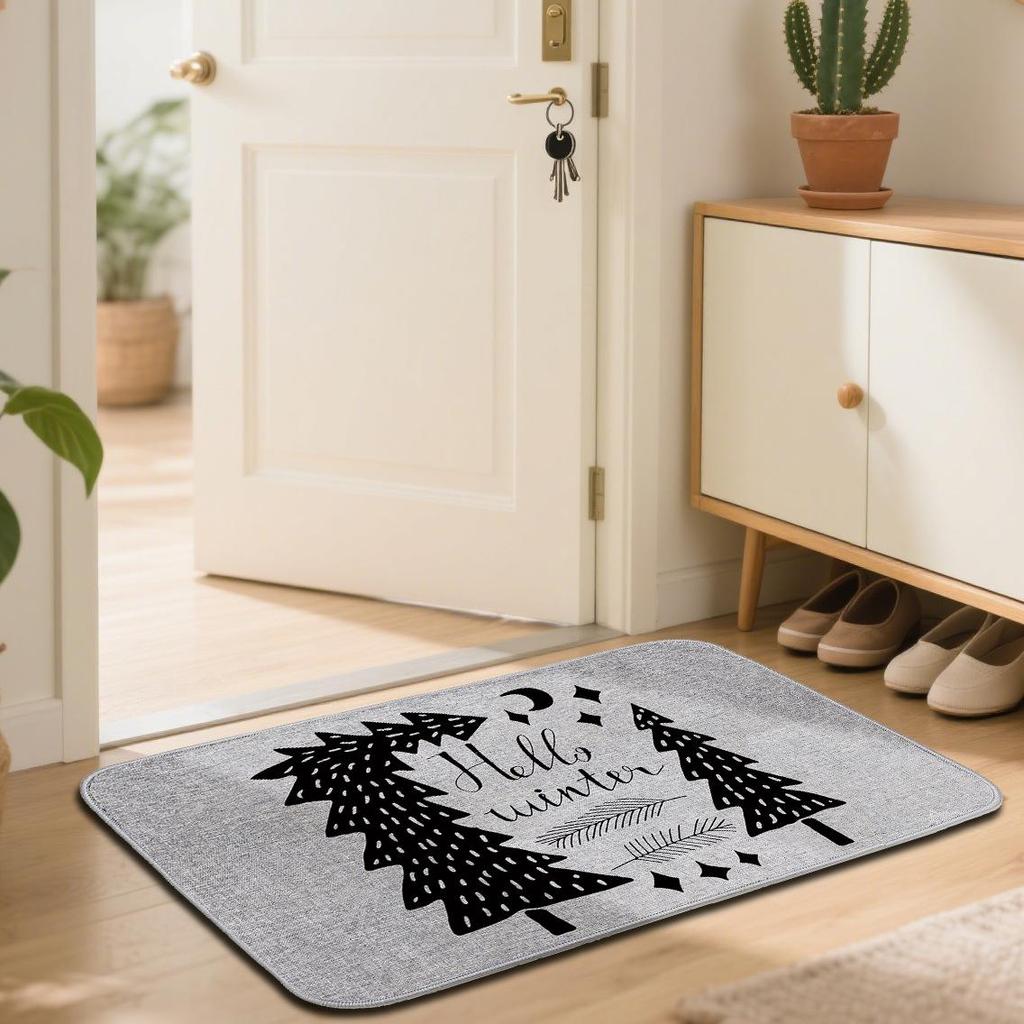 Bedruckter Haushalts Teppich Fußmatte Anti-Rutsch Badezimmer und Badezimmer Bodenmatte Teppich