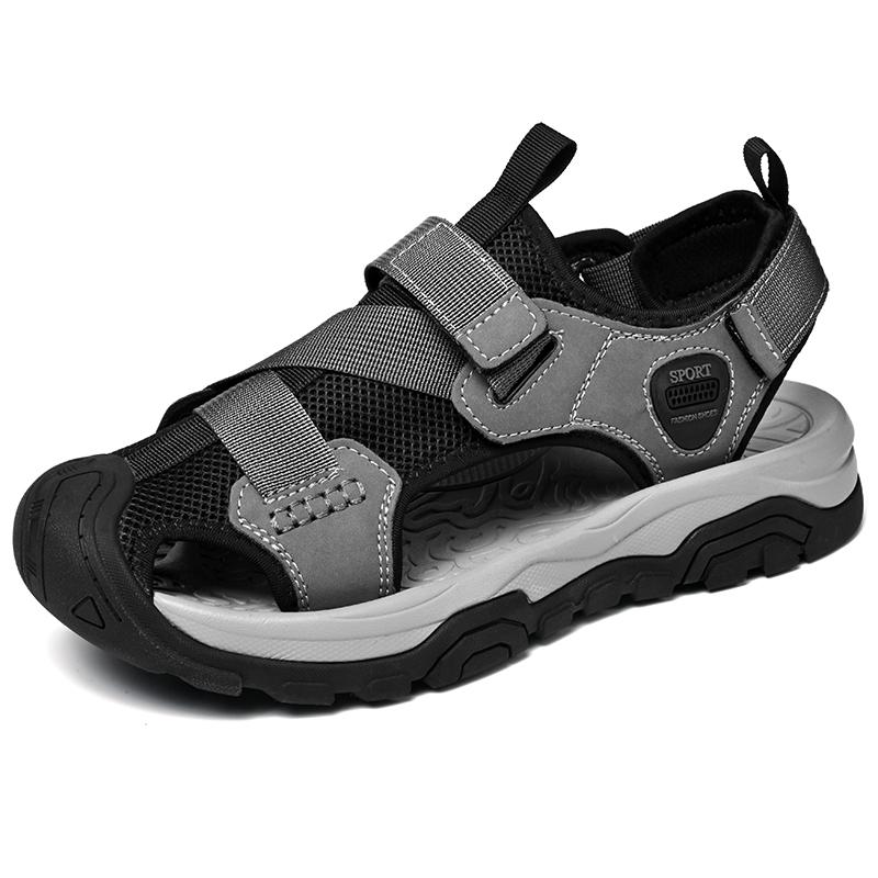 Fashion Anti-collision Toe Men Sandals Stylish Trend Man Summer Shoes Summer Mesh Flats Outdoor Male  Beach Shoes New Wading Aqua Shoes