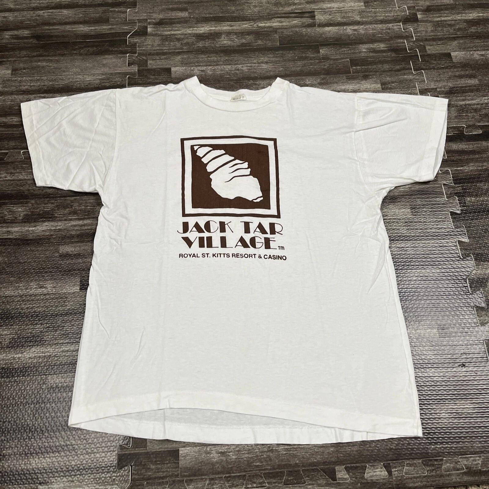 

Vintage 90s Jack Tar Village Resort & Casino Single Stitch Tshirt White Large 4XL