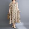 DIMANAF New 2026 Women Sundress Plus Size Summer Beach Long Dress Loose Casual Maxi Lady Floral Print Dress