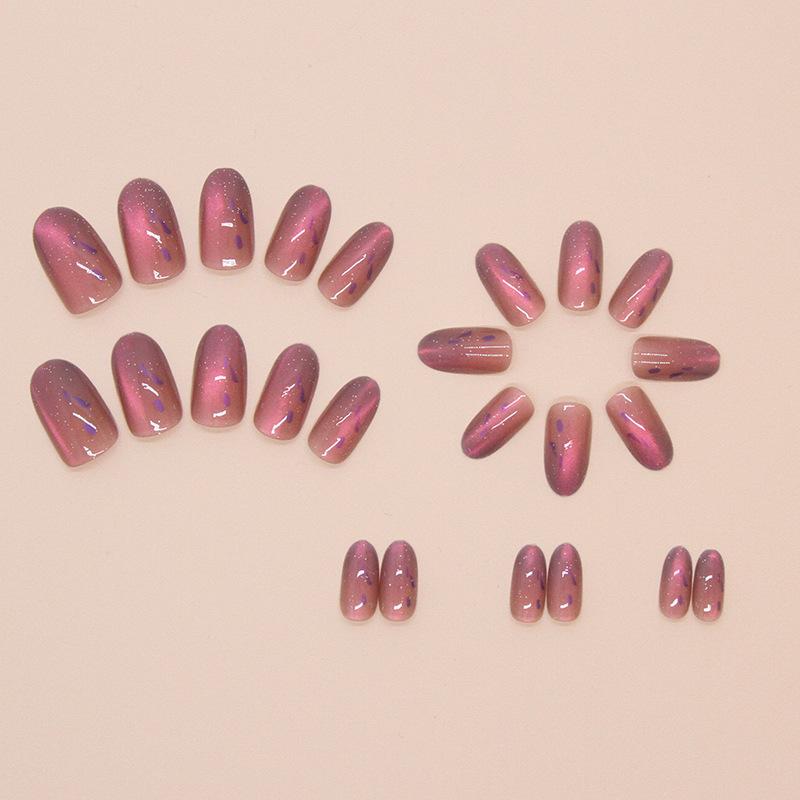 Cat'S Eye False Nail Spots Wear Nail Removable Nail Patch Fine Flash Nail Patch Nail Patch Short