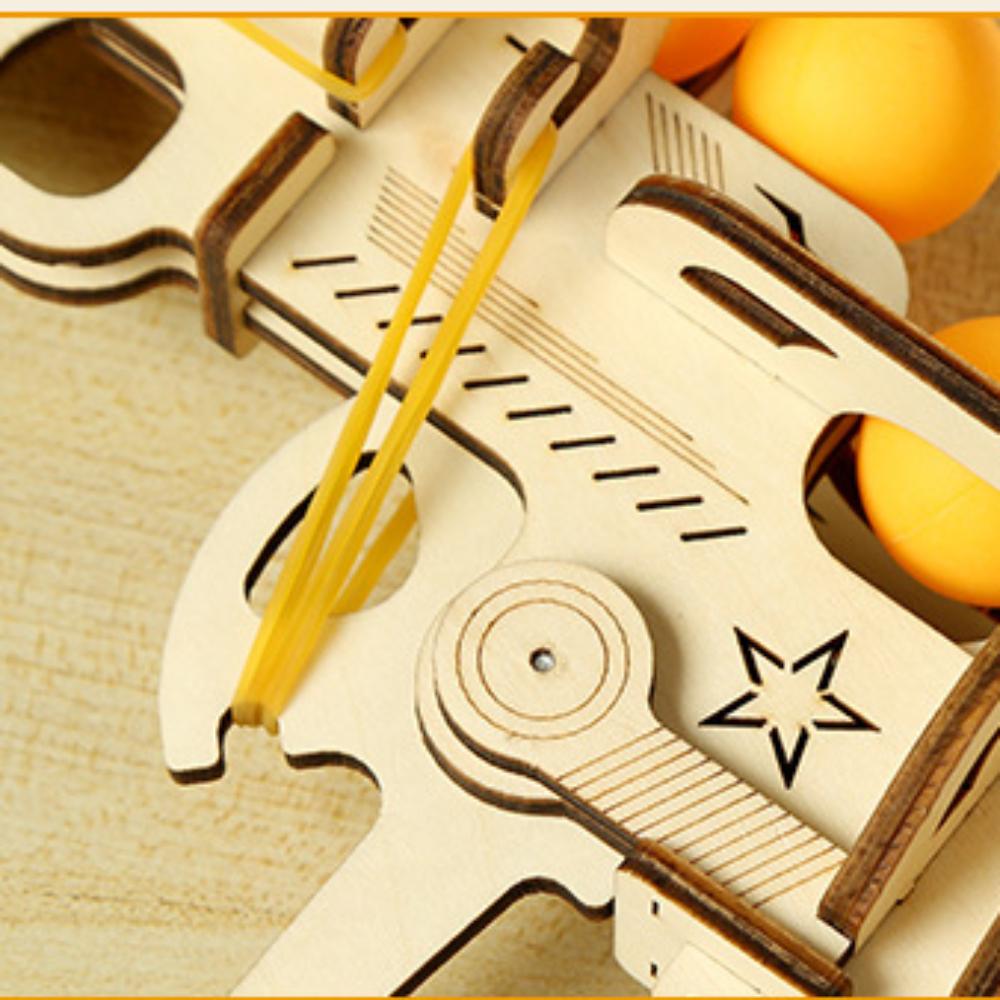 Diy Rubber Band Guns Wooden Game Jigsaw Toys Kids Constructors Build Buiding Blocks Pistol Models For Young Boys Ping Pong Weapon
