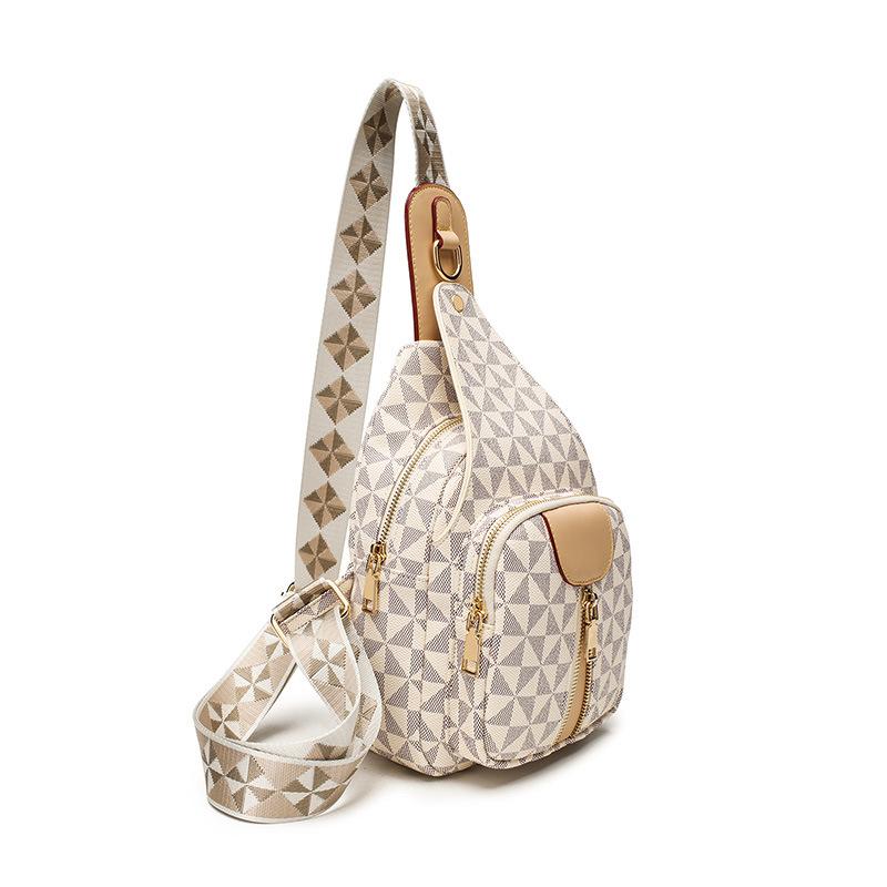 Ny avslappet crossbody-veske multifunksjonell damebrystveske stor kapasitet crossbody-ryggsekk