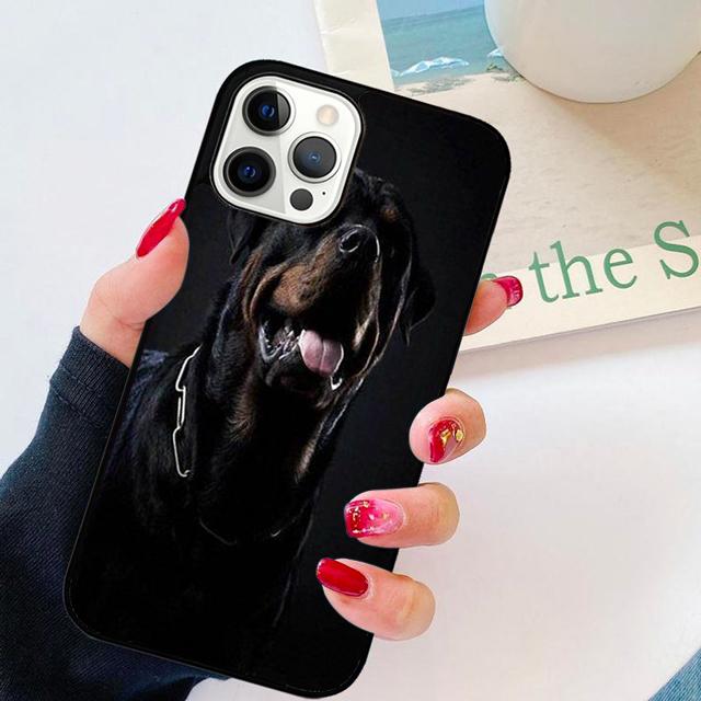 Cool Rottweiler Dog Soft TPU Phone Case Cover For iPhone 17 Air 16 15 14 Plus Apple 16 11 12 13 Pro Ma Coque
