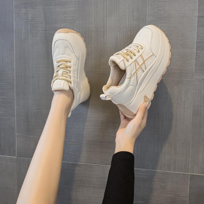 Autumn Women's Shoes Shoes Heightened Casual Fashion Bread Shoes Versatile Platform Female Students