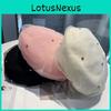 Stylish Ladies Beret With Pearl Accents And Breathable Knit Mesh For Casual Office Outfits