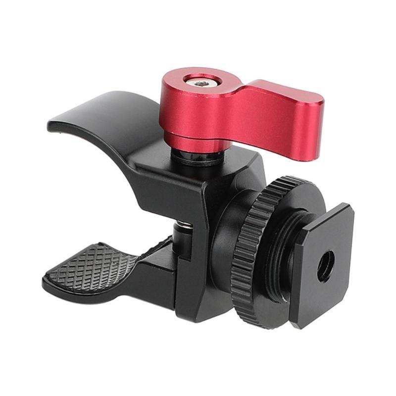Metal Super Clamp with Shoe Mount Adapter for Microphone Cold Shoe Mount Photography Studio and Outdoor Essential