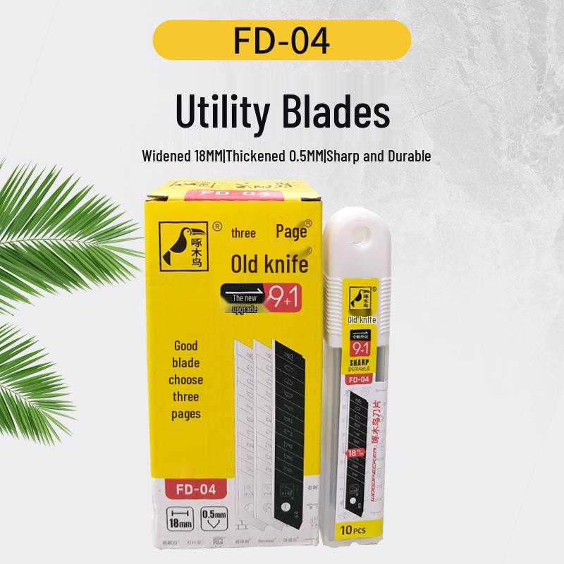 Blade Woodpecker FD-04 Craft and Wallpaper Knife Blade, 0.5mm Thickness for Paper Cutting