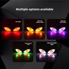 1pair Motorcycle LED Devil’s Eye Rear Taillight Decorative Light Classic Anime Eye License Plate Lamp Red Blue Strobe Indicator