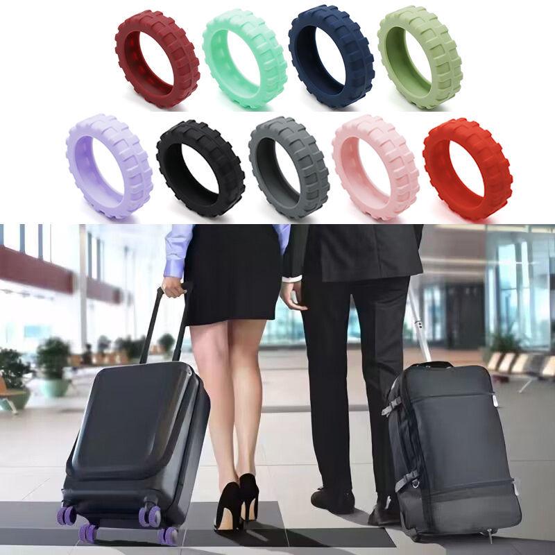 Protectores de Rueda de Silicona Mejorados para Maletas Silenciosas, Amortiguadoras y Resistentes al Desgaste