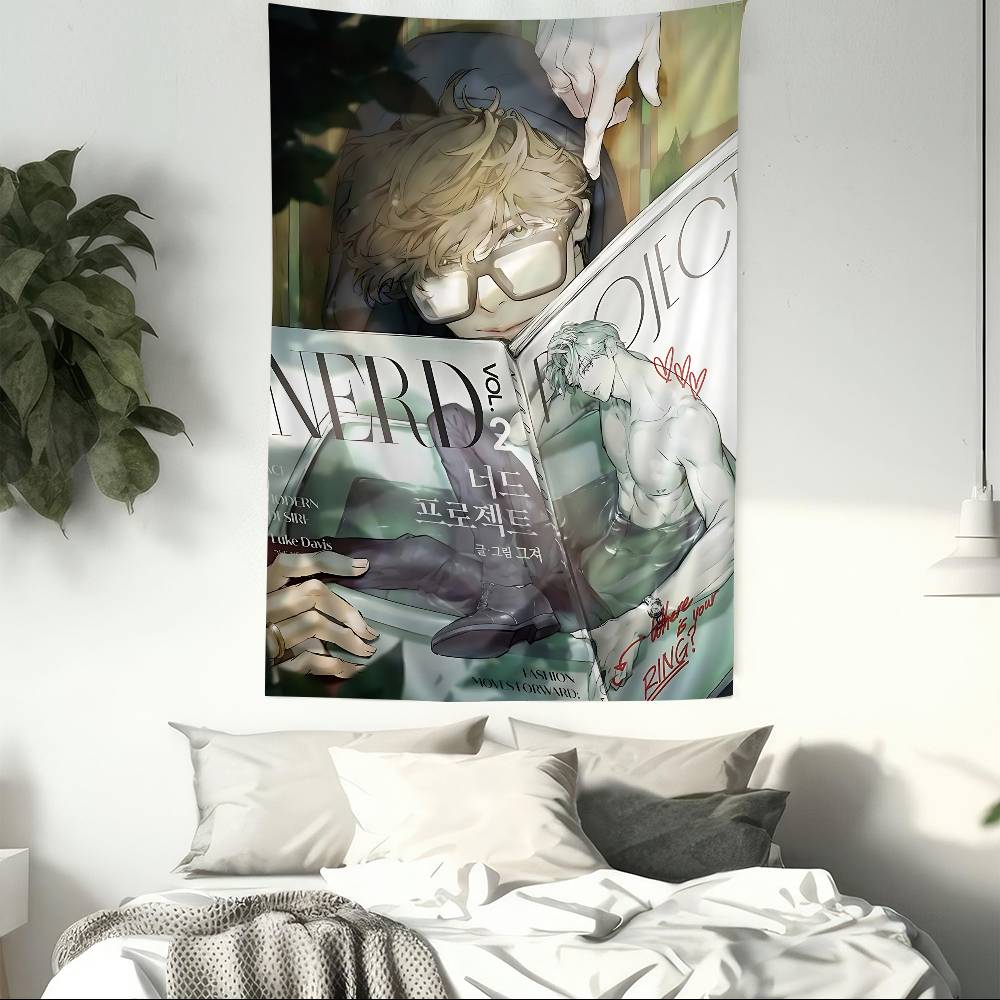 Nerd Project Bl Anime Printed Large Wall Tapestry Art Science Fiction Room Home Decor Decor Blanket