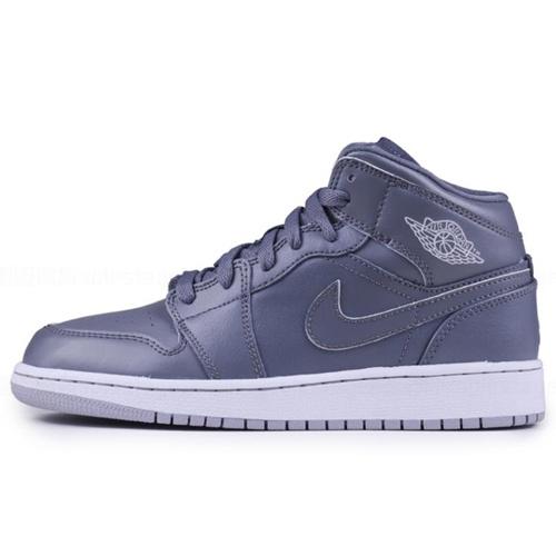 (GS) Air Jordan 1 Retro Mid Cool Grey Wolf Grey Kids 554725-031 EU 38