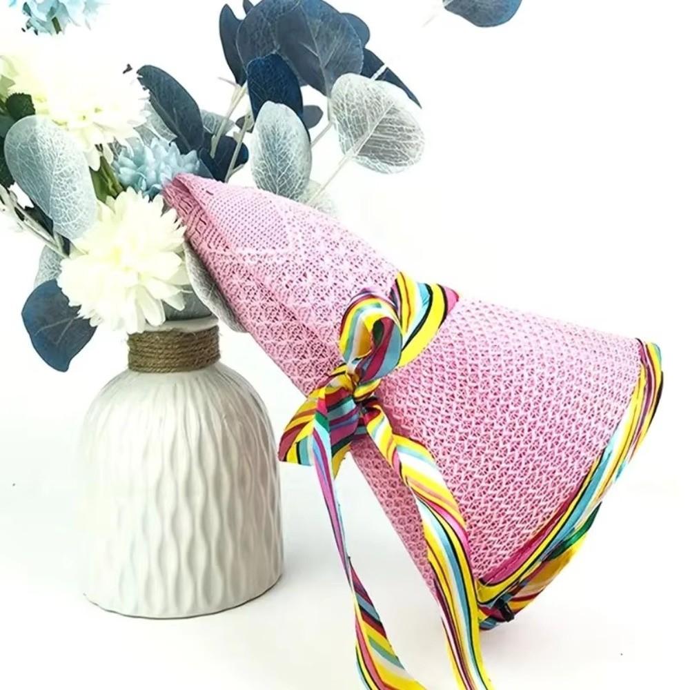 Foldable Flower Embroidery Hat Wide Brim Panama Hat New Straw Beach Cap  Outdoor Casual