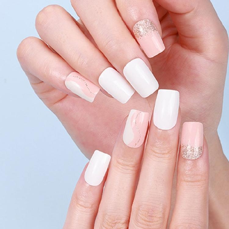 Wearable Gels Nails Stickers French Styles Nails Art Stickers Nails Polish Wraps Cured Gels Nails Strips