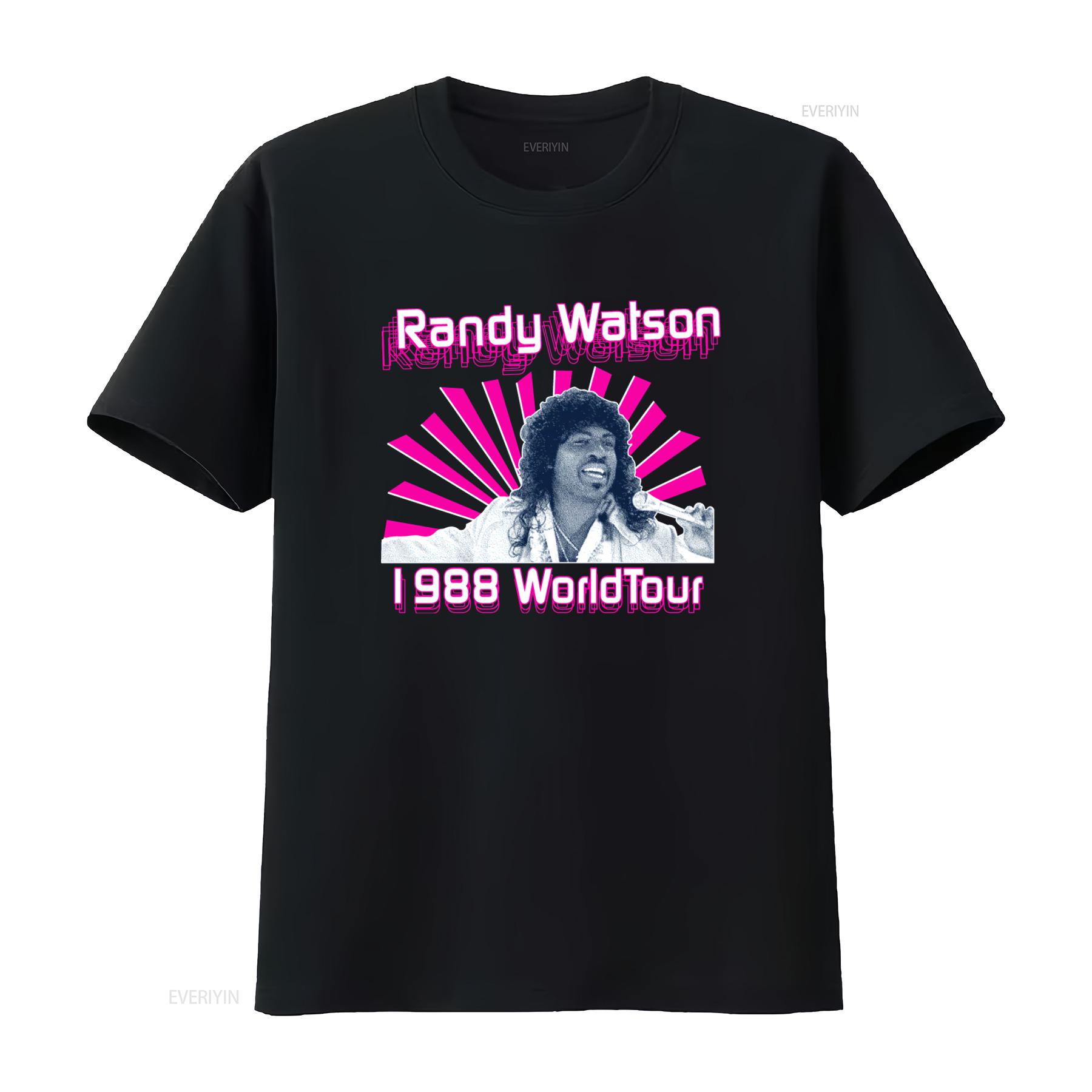 

Randy Watson 1988 World Tour Vintage T Shirt Retro Concert vintage Washed graphic Top For Everyday Wear streetwear homme Casual 4XL