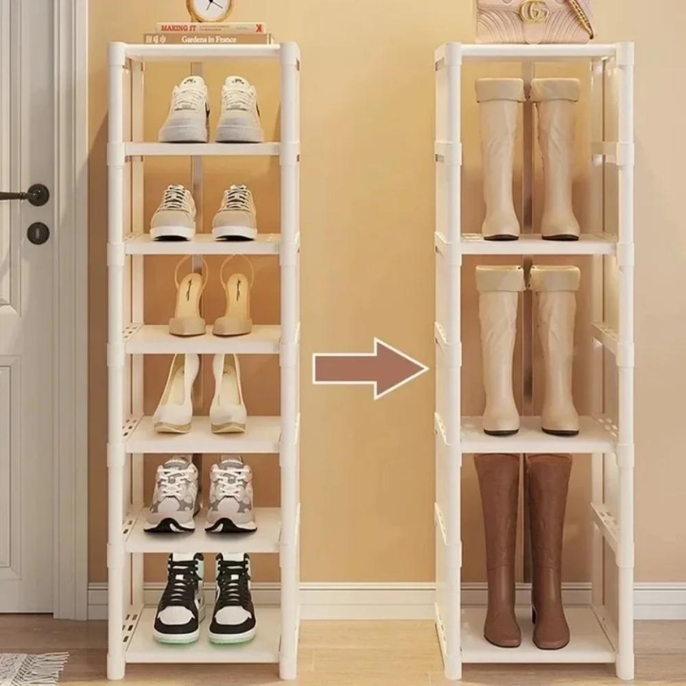 Fashion Wall Corner Shoes Shelf Adjustable Shoe Cabinet Multiple Layers Shoe Rack  Living Room