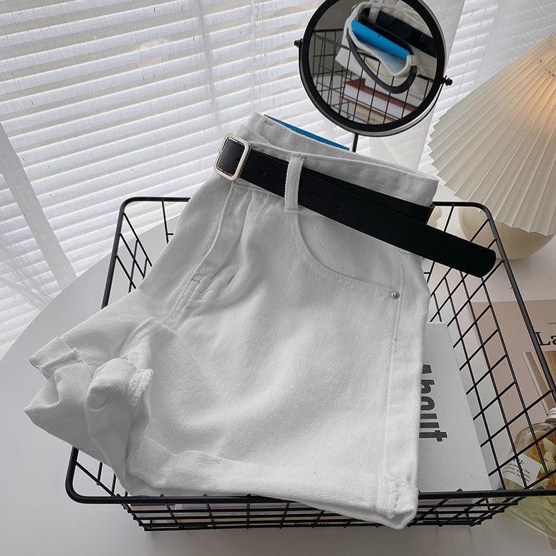 Ženy Vysoký pas Slim Casual Plus size krimpovací džínové džíny Šortky Dámské Modré džínové krátké kalhoty