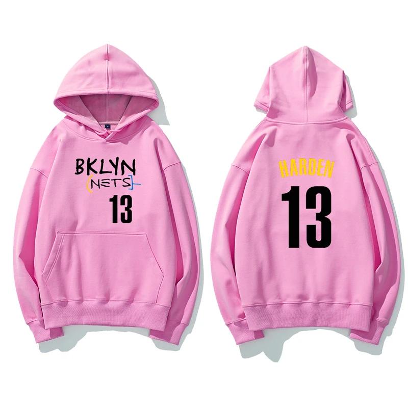 Basketball Printed Hoodie Street Autumn Long Sleeve Hoodie Men Fashion Harajuku Clothing Solid Color Personality Long Sleeve Top