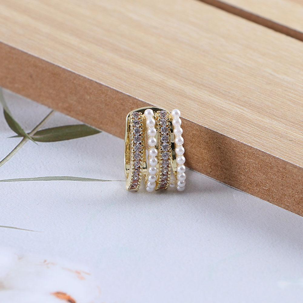 No Piercing Multilayer Korean Earrings for Women Cartilage Clip Earrings Ear Cuff Pearls Ear Clips