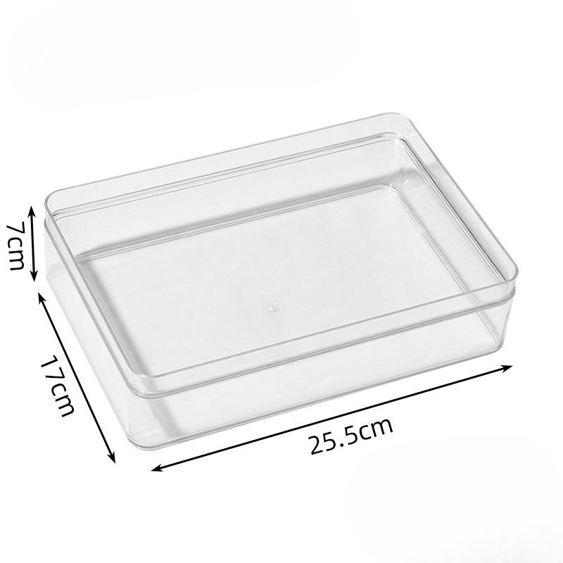 Desktop Storage Box Transparent Dust-proof Covered Organization Box Office Desk, Stationery Desk Small Sundries Box