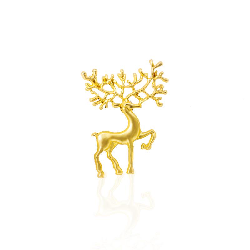 Christmas Gift Brooch Temperament Matte Matte Elk Art Brooch Women's Clothing Manufacturer Sales Spille Donna