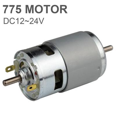 775 DC Motor 12V 24V Çift Çıkış Şaftlı Mikro Motor Çift Bilyalı Rulmanlı Güç Aletleri Kendin Yap Oyuncaklar İçin