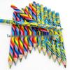 In-stock, free shipping: Thick Rainbow Pen with Large Barrel, Four Colors in One; Wooden Drawing Colored Pencils.