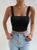 Square Neck Knit Tank Top Crop Tops Women Summer Camis Solid Color Camisole Fashion SportsTube Female Sleeveless Cropped Y2K Girl Clothes
