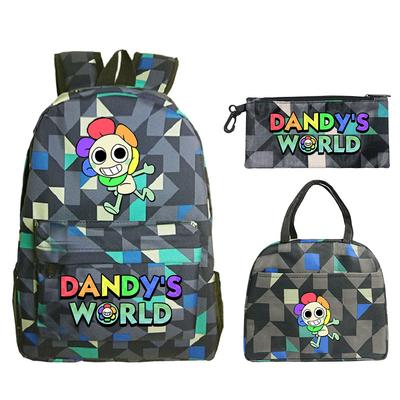 New Dandy's World Game Merchandise Personalized Printing Primary and Secondary School Schoolbag Three-piece Set